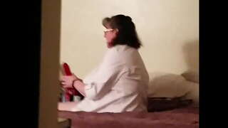 12 tommer tyk vibrator gør hustru orgasme virkelig hårdt